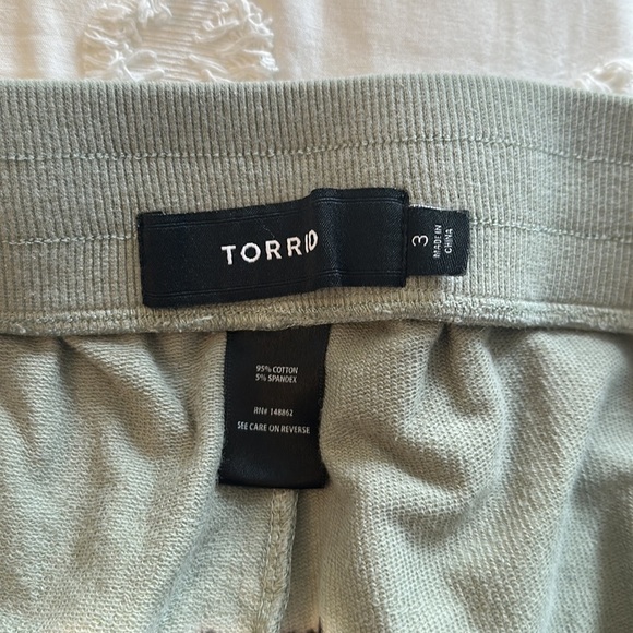 Torrid Classic Fit Active Crop Jogger - Terry Stripe Tie-Dye Sage Green XXXL - Picture 5 of 6